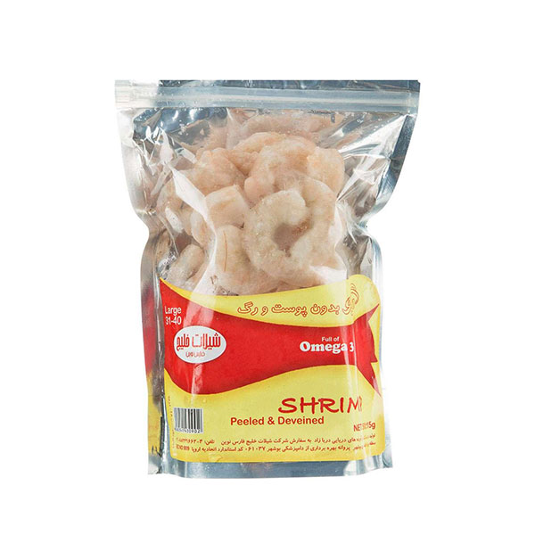 میگو سایز ۳۱-۴۰ مقدار ۵۰۰ گرمی خلیج فارس نوین میگو سایز ۳۱-۴۰ مقدار ۵۰۰ گرمی خلیج فارس نوین